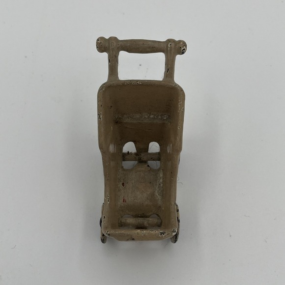 Antique Kilgore Cast Iron Yellow Stroller Pram Baby Buggy Miniature‎ - Picture 5 of 7